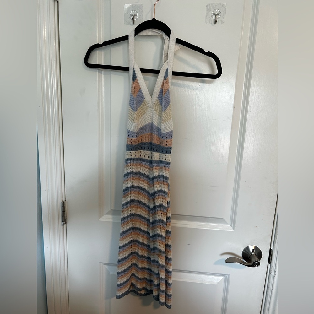 Striped Cotton Multicolor Knit Dress